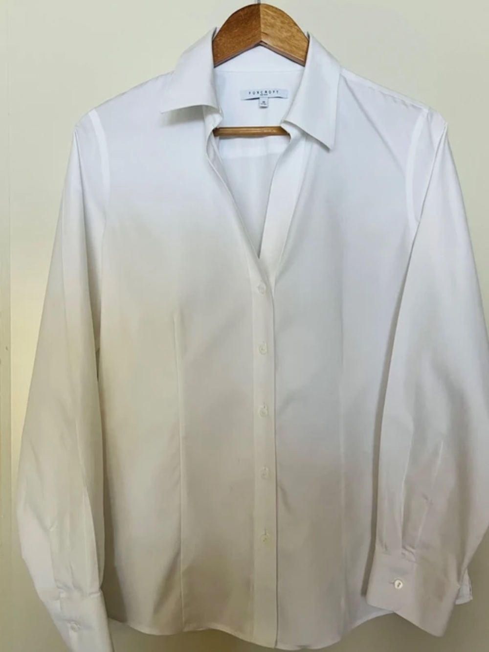 Foxcroft White No Iron Shirt Size 10 (fitted) - Picture 8 of 8